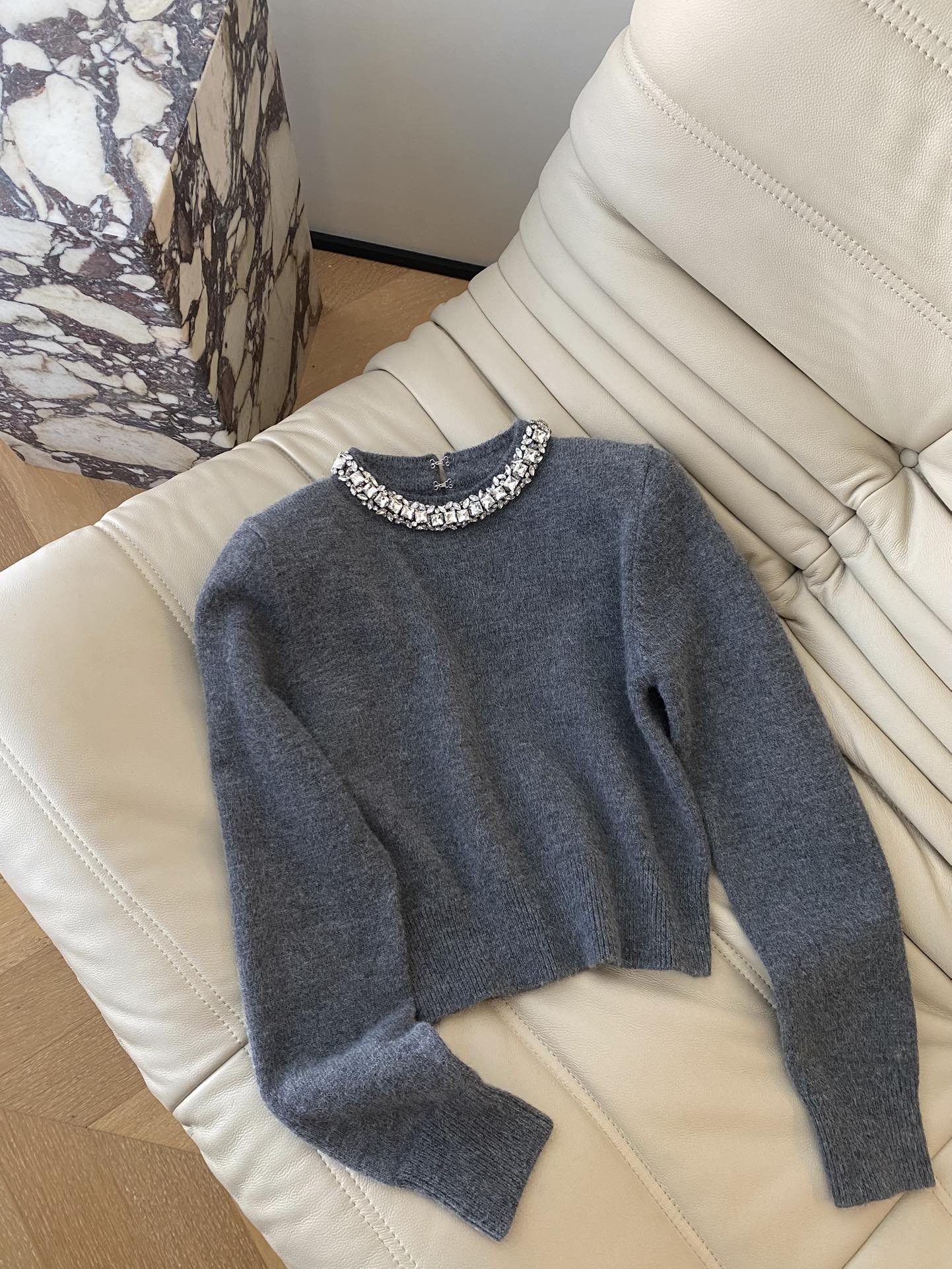 25ss new Rhinestone sweater