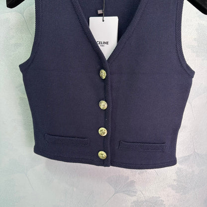 V-neck vest cardigan vest