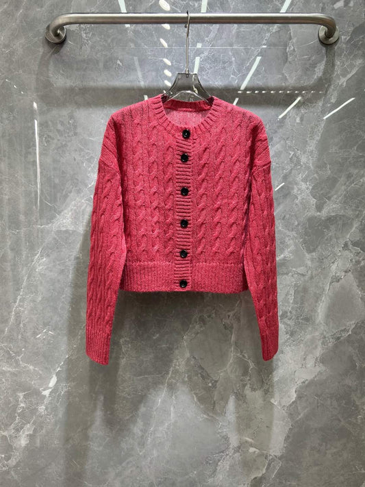 Mohair knitted cardigan