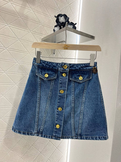 25 New Arrivals Lapel Denim Skirt