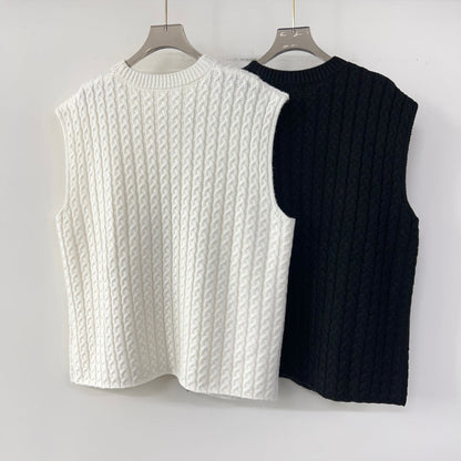 Winter Cable Knit Vest