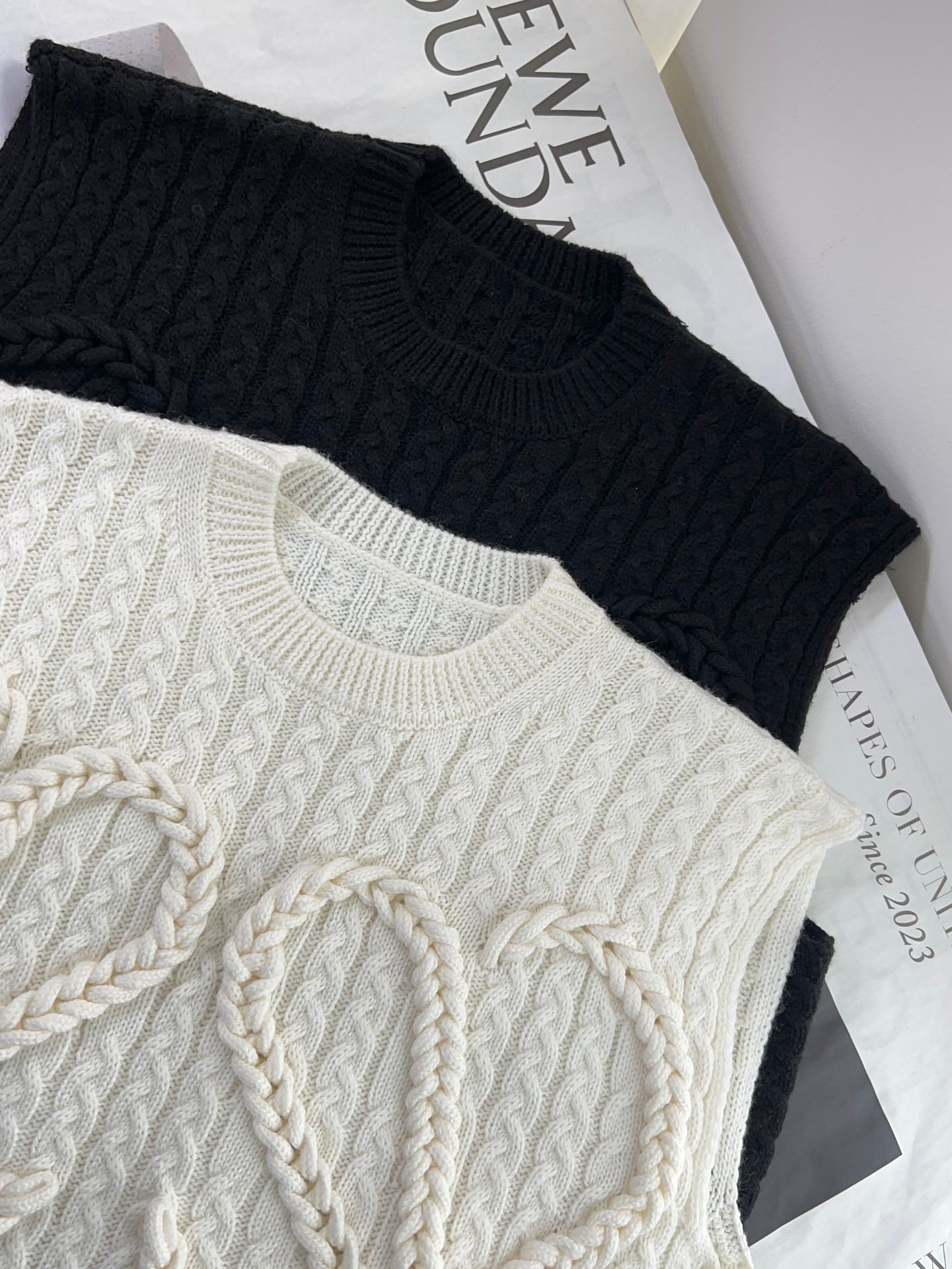 Winter Cable Knit Vest