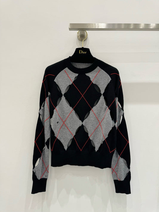 25 New Arrival Hollow Diamond Cashmere Sweater