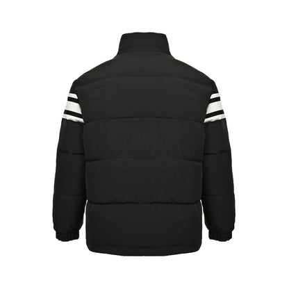 Black and white stitching triangle logo cotton jacket