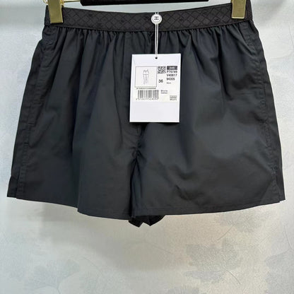 Double  webbing elastic waist shorts