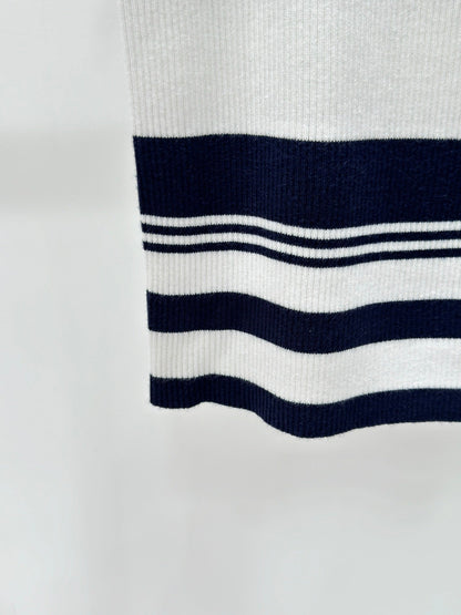 Dark blue striped vest