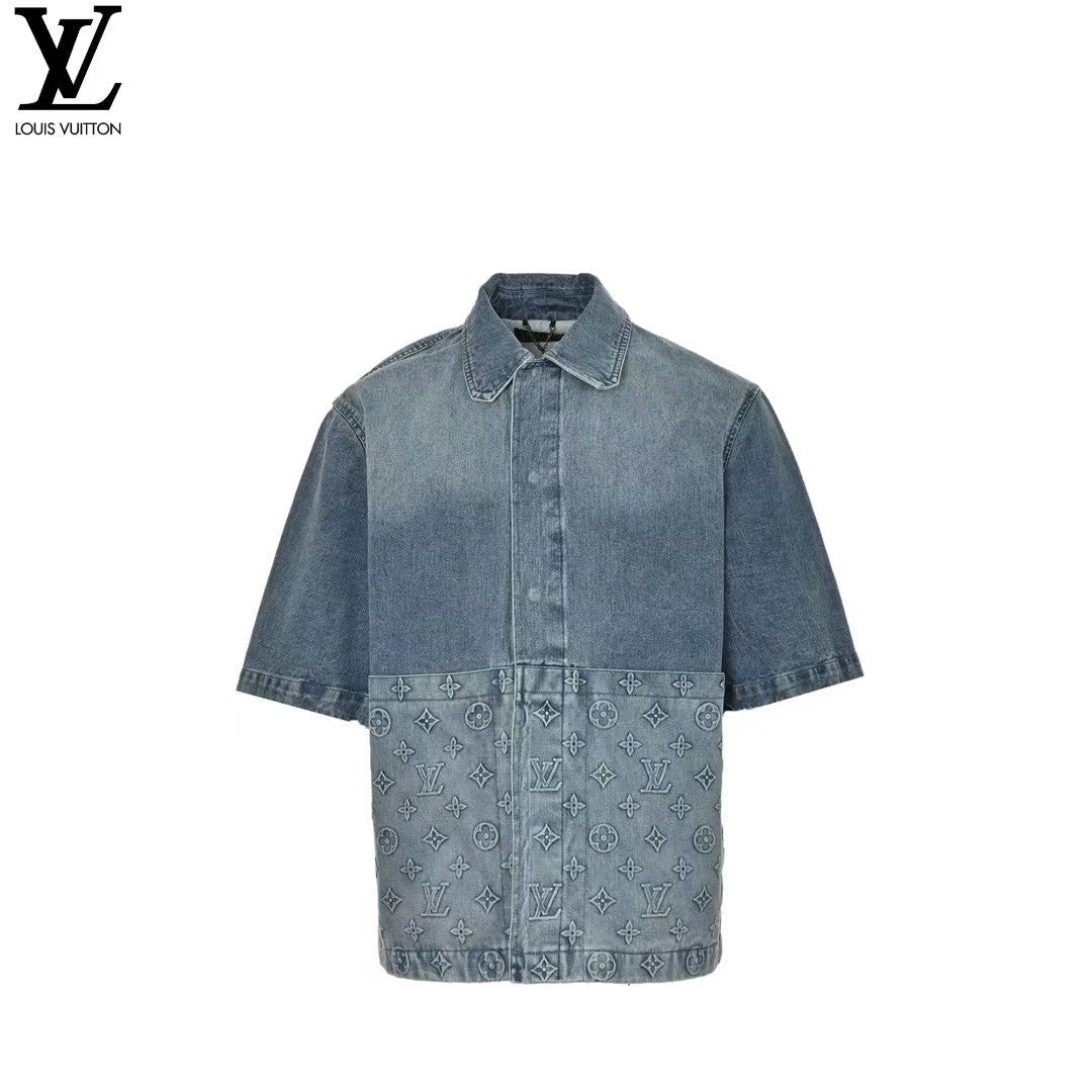 Embossed denim jacket