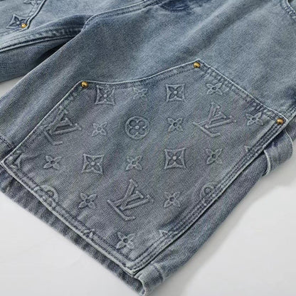 Embossed denim jacket