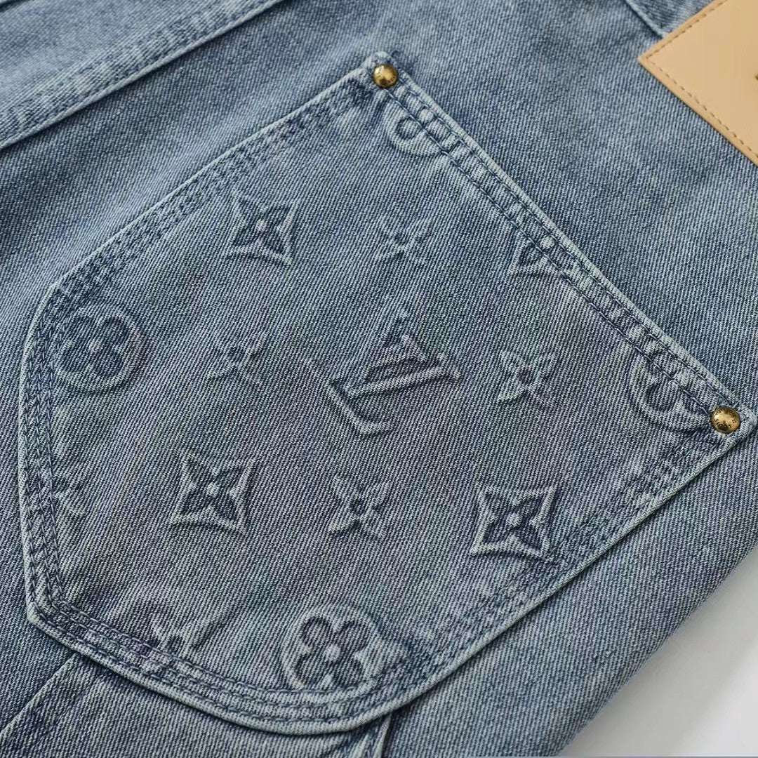 Embossed denim jacket