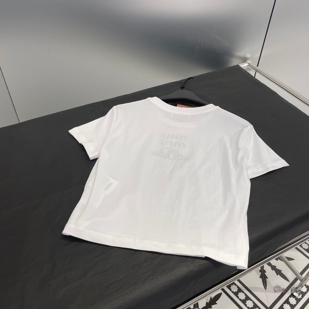 24ss cloud embroidered short sleeves