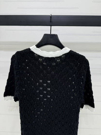 Fashionable Knitted Hollow T-Shirt