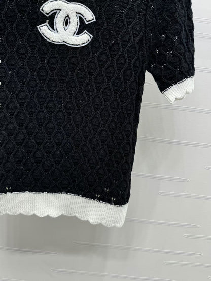 Fashionable Knitted Hollow T-Shirt