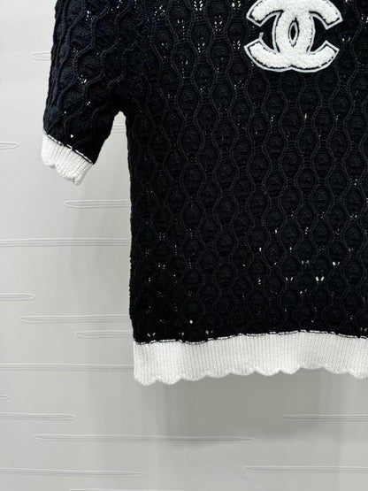 Fashionable Knitted Hollow T-Shirt