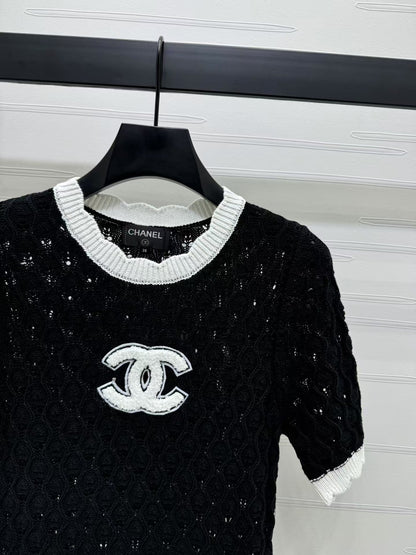 Fashionable Knitted Hollow T-Shirt