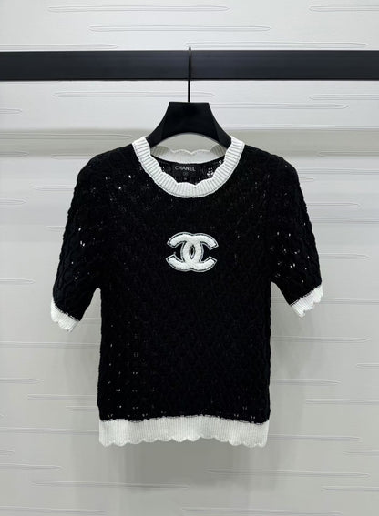 Fashionable Knitted Hollow T-Shirt