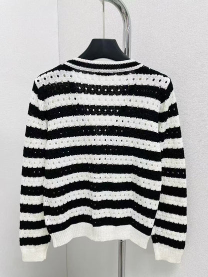 New contrast striped sweater