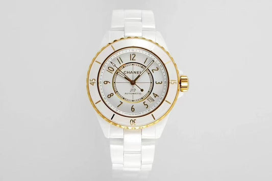 New White Ceramic Yellow 18K Gold Watch（12.1mechanical movement）