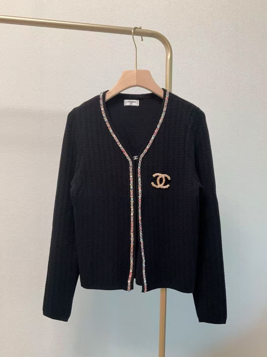 new color chain small logo knitted long sleeve