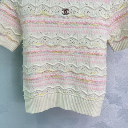 new pattern knitted short sleeves