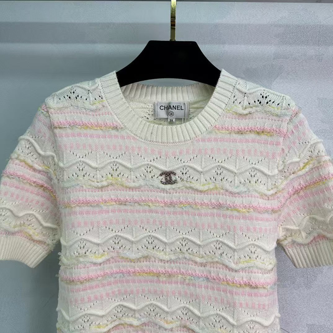 new pattern knitted short sleeves