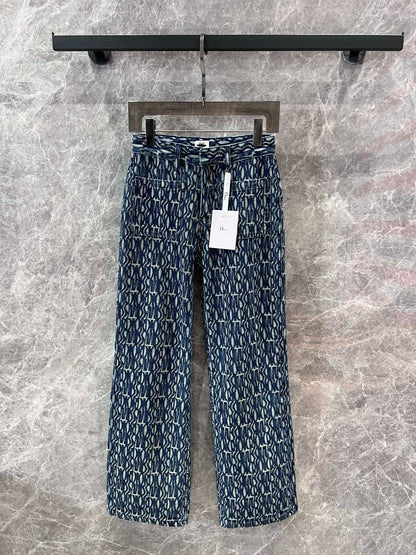 new style printed denim jeans