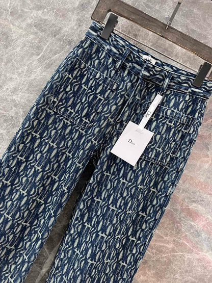 new style printed denim jeans