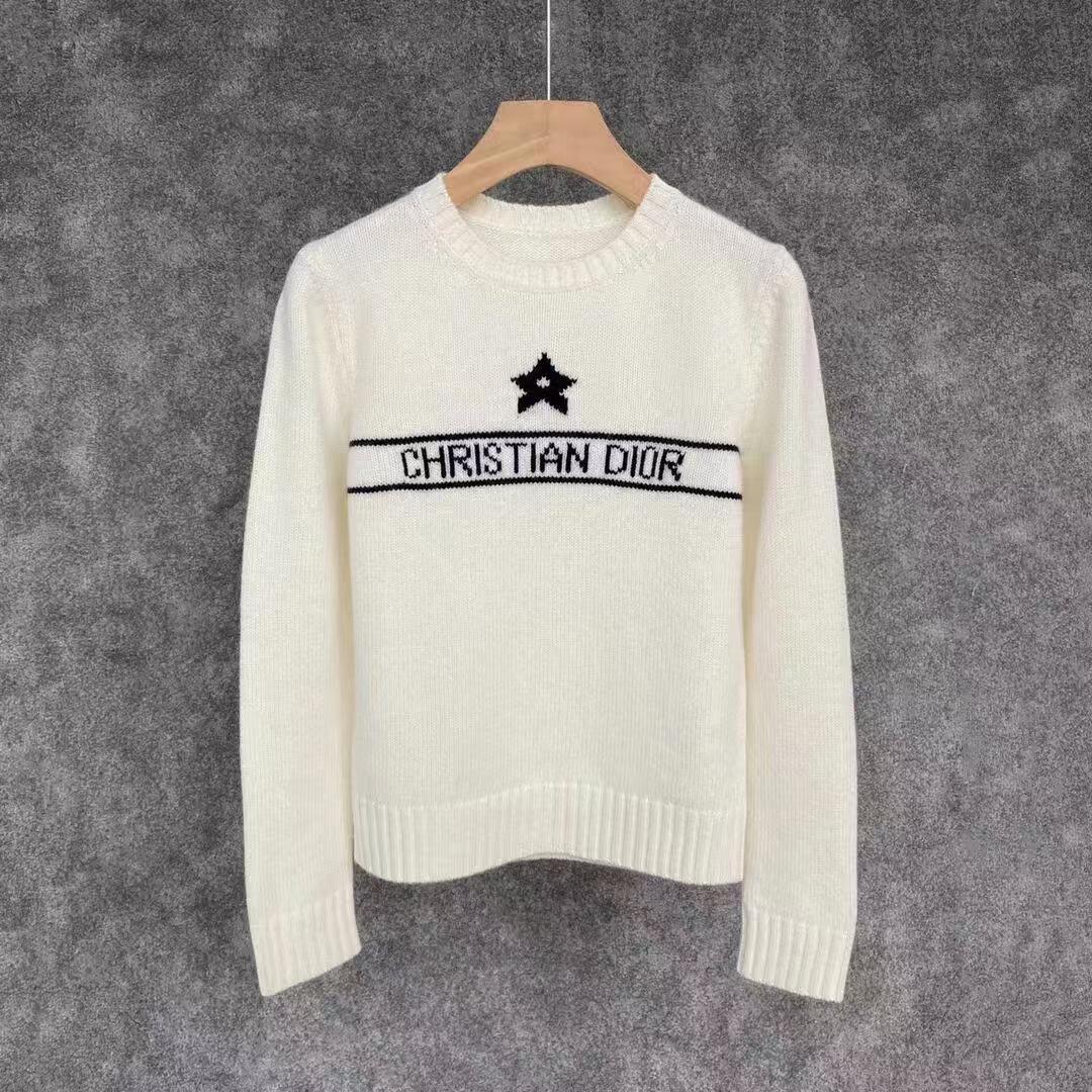 new letter knitted sweater long sleeves