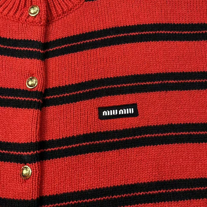 new striped knitted cardigan