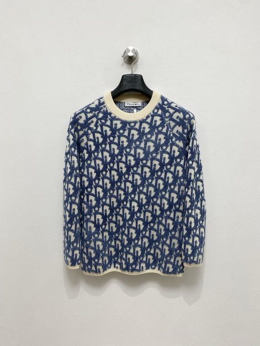 All-over lettering jacquard sweater