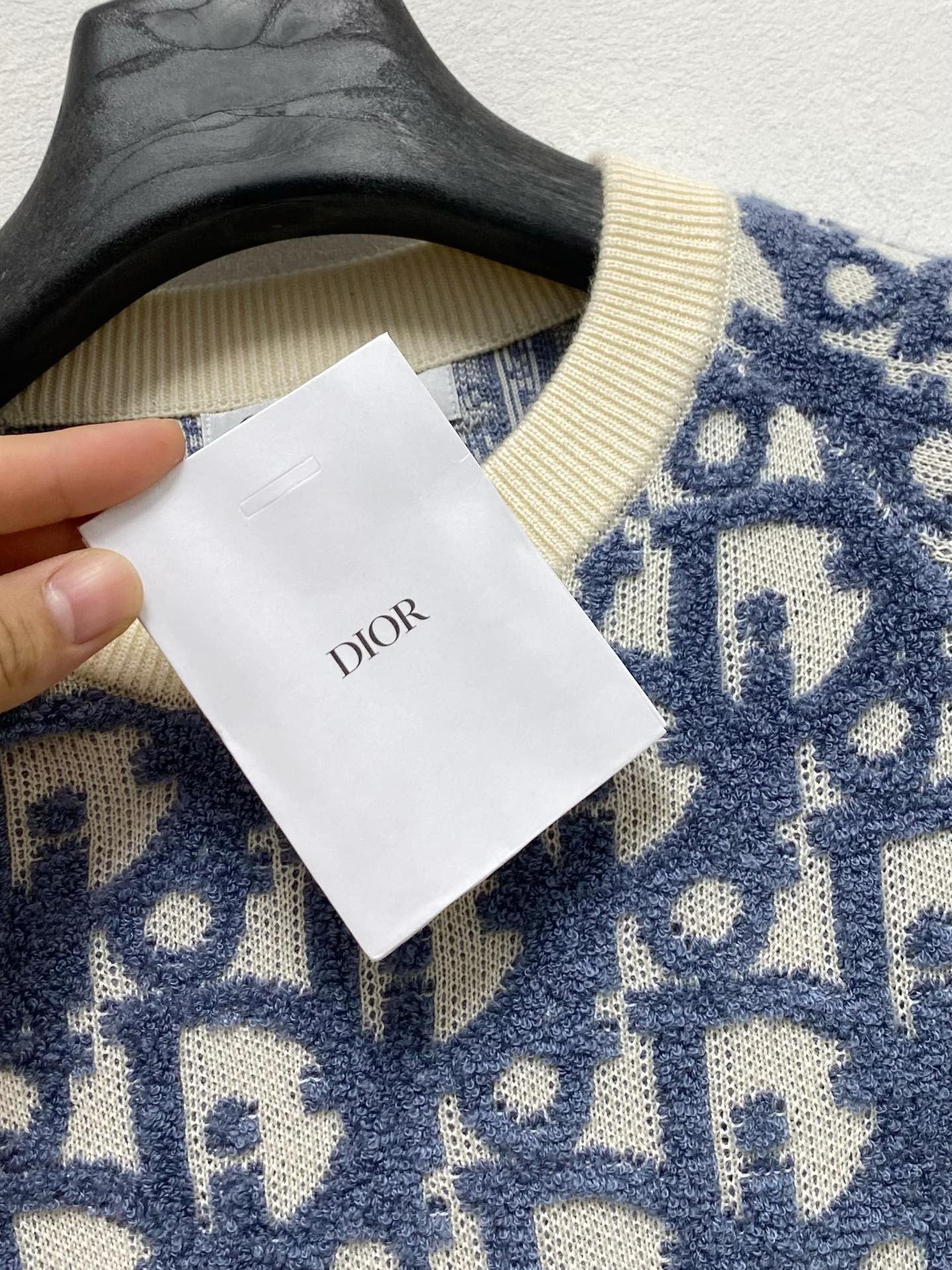 All-over lettering jacquard sweater