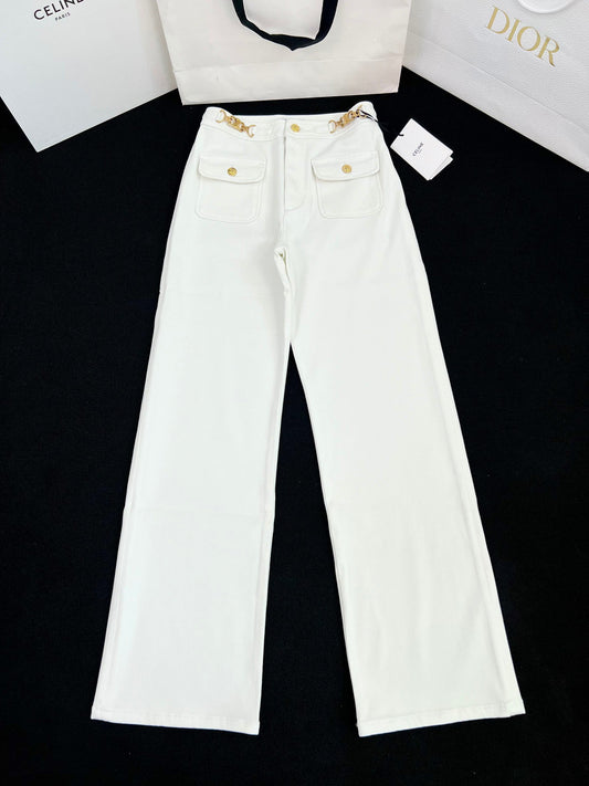 Early Fall White Trousers