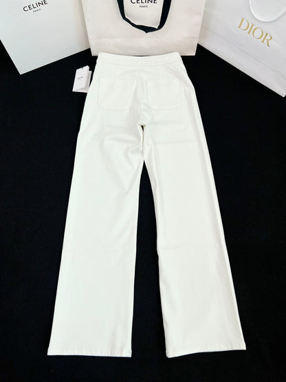 Early Fall White Trousers