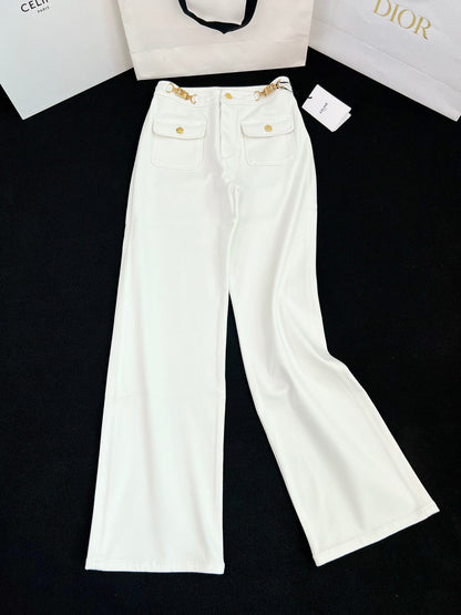 Early Fall White Trousers