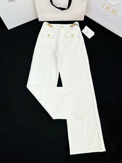 Early Fall White Trousers