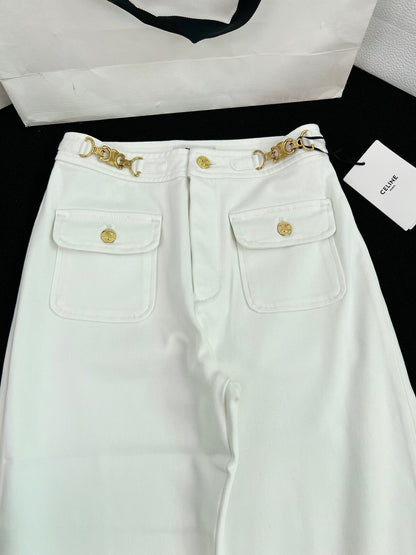 Early Fall White Trousers