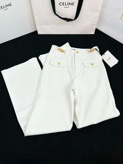 Early Fall White Trousers