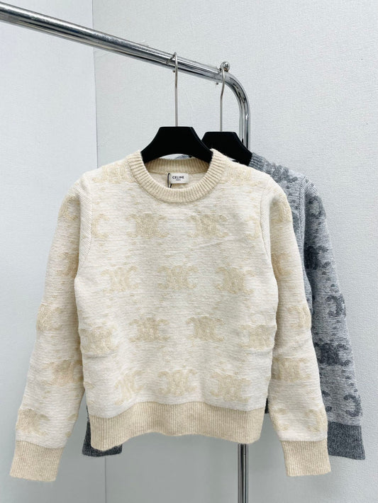 Ribbed collar pullover