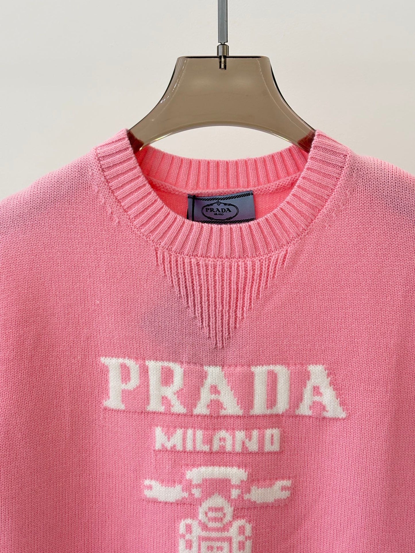 Round neck letter jacquard simple pullover knitted sweater