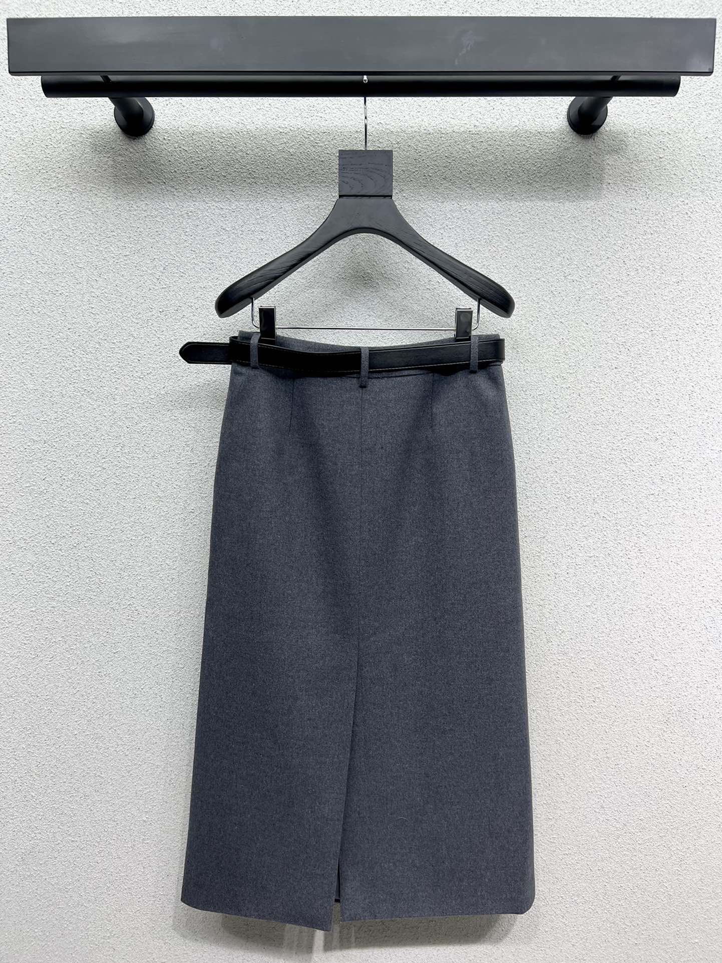 Cotton black long skirt