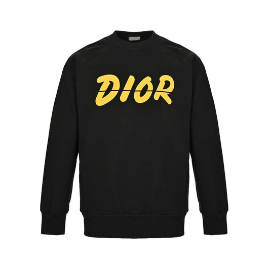 Letter foam print crew neck sweatshirt