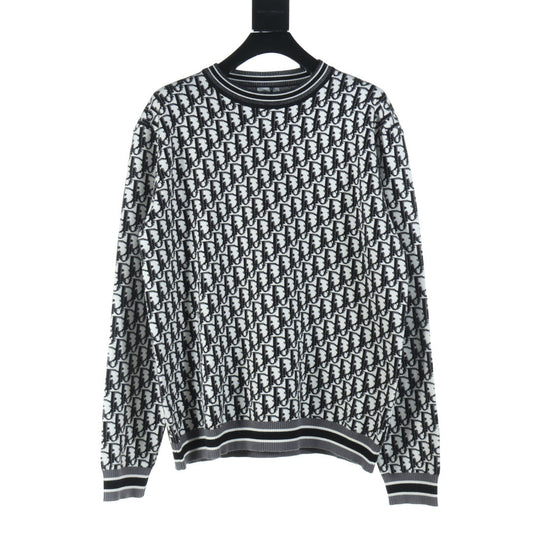 Presbyopia jacquard knitted sweater