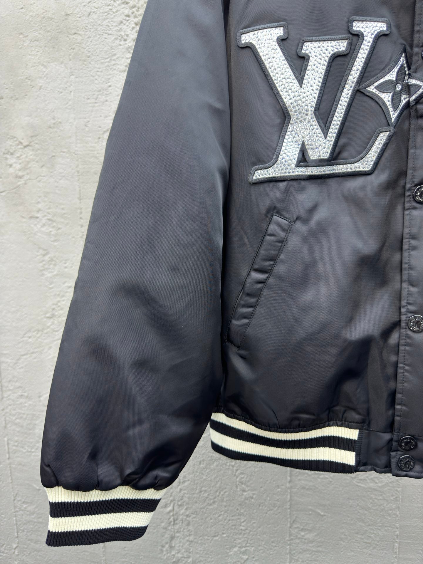 Colored diamond patch jacket