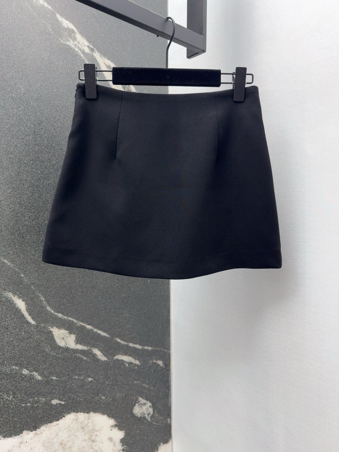 Grey velvet bow skirt