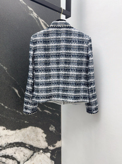 New arrival in early spring: Chanel-style woven tweed jacket