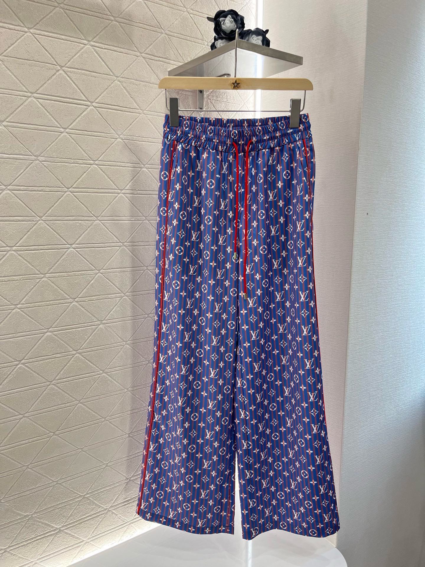 Colorblocked Printed Wide Leg Pants