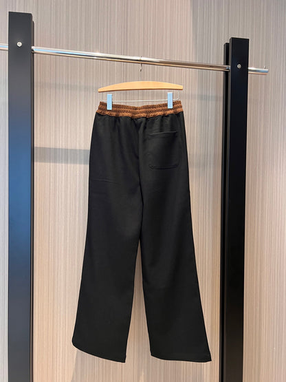 Elastic Waist Wide Leg Pants Casual Pants