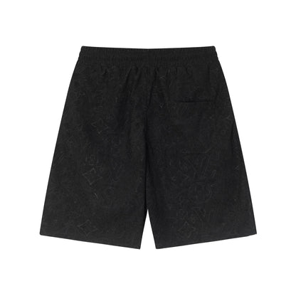 Towel-knit jacquard shorts