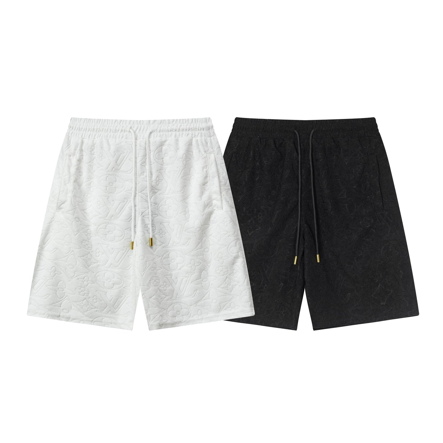 Towel-knit jacquard shorts