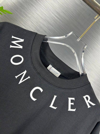 Mon Spring/Summer new metal logo on chest t-shirt