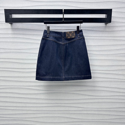 25 New Arrivals Leather Brand Zipper Denim Skirt